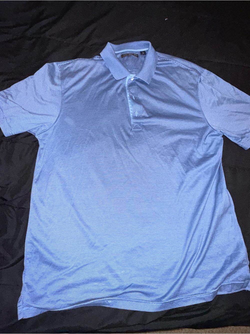 Greg Norman Collection Sky Blue Micro-Striped Polo